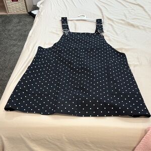 Black Polka Dot Overall Dress